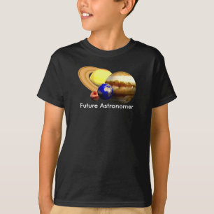 T-shirt Astronome futur avec système solaire