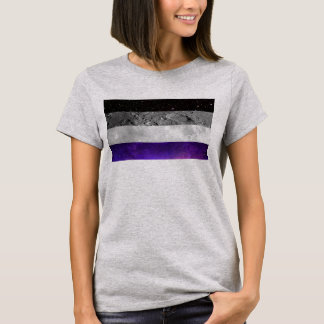 T-shirt Astronomie asexuelle de lune de galaxie d'as de
