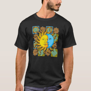 T-shirt Astronomie Corps céleste Crescent Lune Soleil Astr