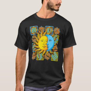 T-shirt Astronomie Corps céleste Crescent Lune Soleil Astr