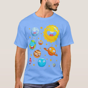 T-shirt Astronomie de la science spatiale Galaxy Système s
