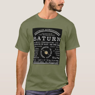 T-shirt Astronomie détaillée de la planète Saturne