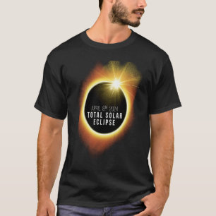 T-shirt Astronomie Éclipse solaire totale 2024 Totalité 0