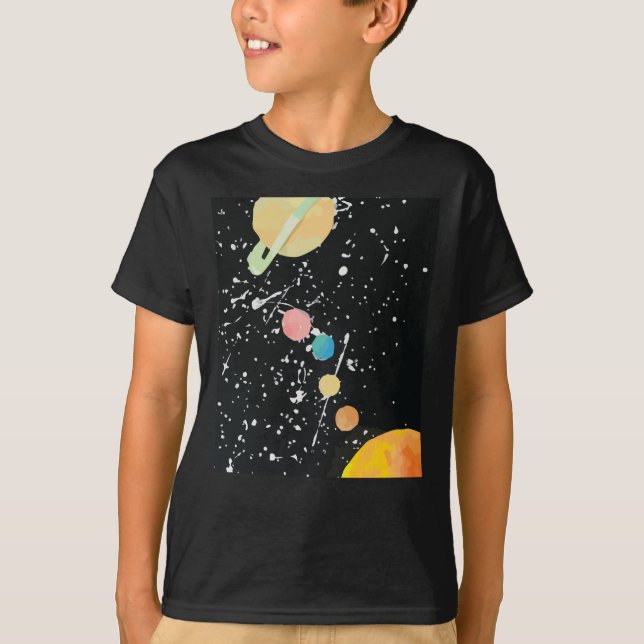 T-shirt Astronomie Système Solaire Planètes Univers (Devant)