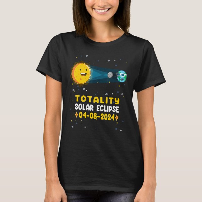 T-shirt Astronomy  Total Solar Eclipse 2024 Totality 04 08 (Devant)