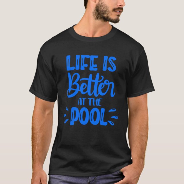 T-shirt AT THE POOL  Lazy Relaxing Vacation (Devant)