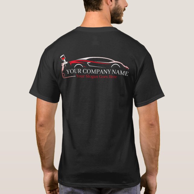 T-shirt Atelier professionnel de peinture de carrosserie a (Dos)