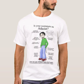T-shirt Athée de compagnon de chambre