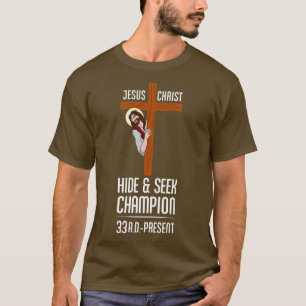 T-shirt Atheist Gear Jesus Cacher Chercher Champion