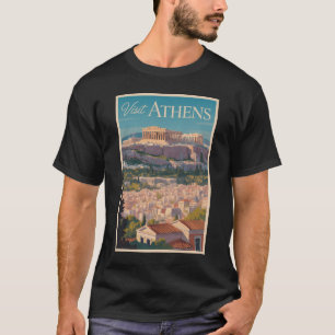 T-shirt Athènes Grèce Parthénon Voyage Art Vintage
