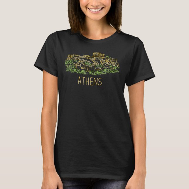 T-shirt Athens City Grèce cadeau souvenir pour hommes femm (Devant)