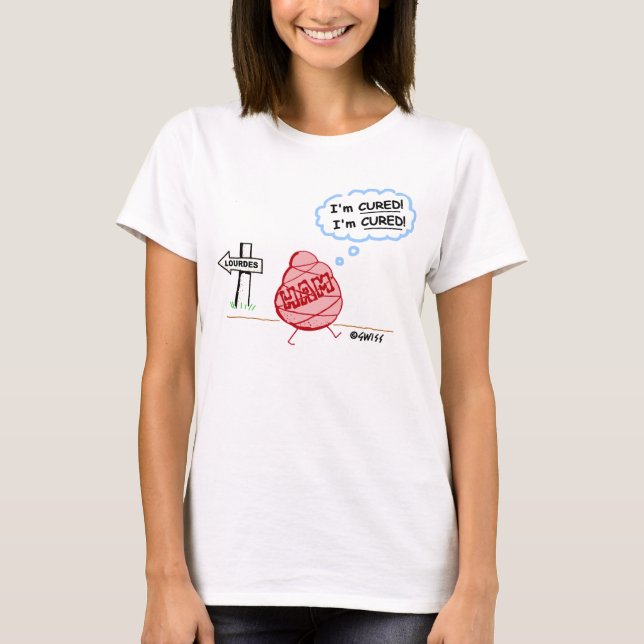 T-shirt Athiest agnostique anti-foi guérir drôle (Devant)