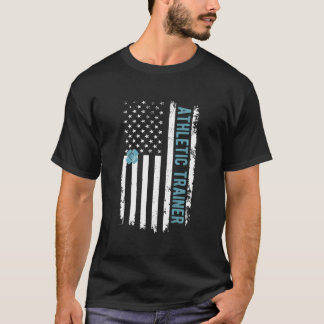 T-shirt Athletic Trainer Us Flag Athletic Training