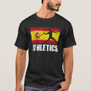 T-shirt Athlétisme Sport Espagne Drapeau Espagnol Javelin 