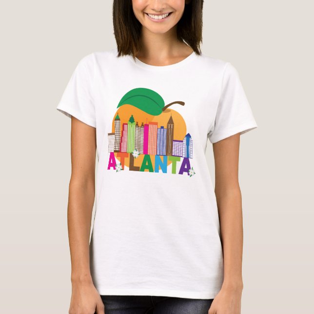 T-shirt Atlanta, Géorgie | Peach Skyline (Devant)