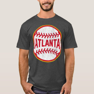 T-shirt Atlanta Vintage Baseball Throwback Retro Design