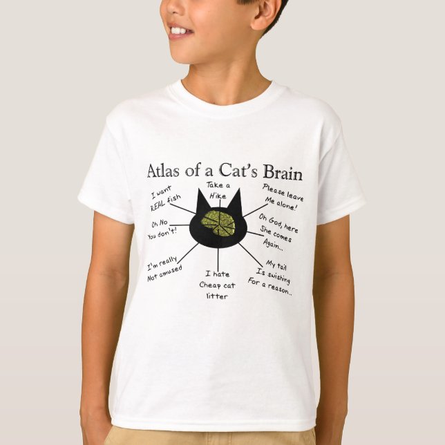 T-shirt Atlas du cerveau d'un chat (Devant)