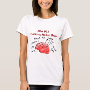 T-shirt Atlas d'un cerveau d'étudiant de pharmacie
