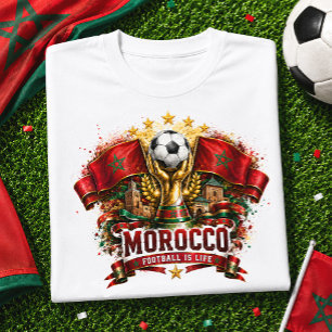 T-shirt Atlas Lions Football Maroc Fan de Football Marocai
