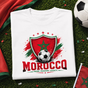 T-shirt Atlas Lions Football Maroc Fan de Football Marocai