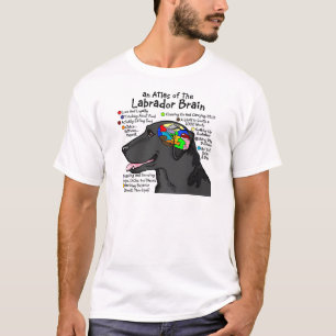 T-shirt Atlas noir de cerveau de Labrador