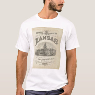T-shirt Atlas officiel d'état du Kansas de page titre