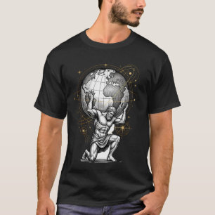 T-shirt Atlas tenant le globe Mythologie Conception célest