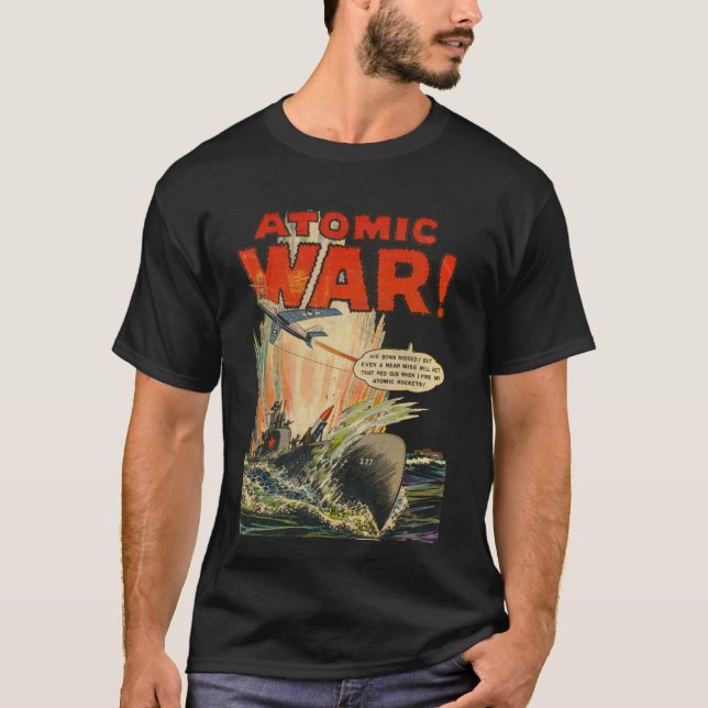T-shirt Atom War #2 - Golden Age Comic Art  (Devant)