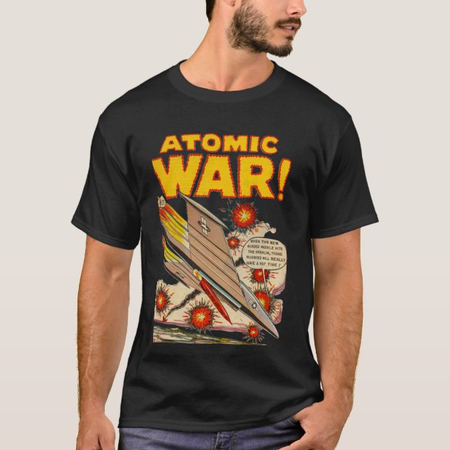 T-shirt Atom War #4 - Golden Age Comic Art  (Devant)