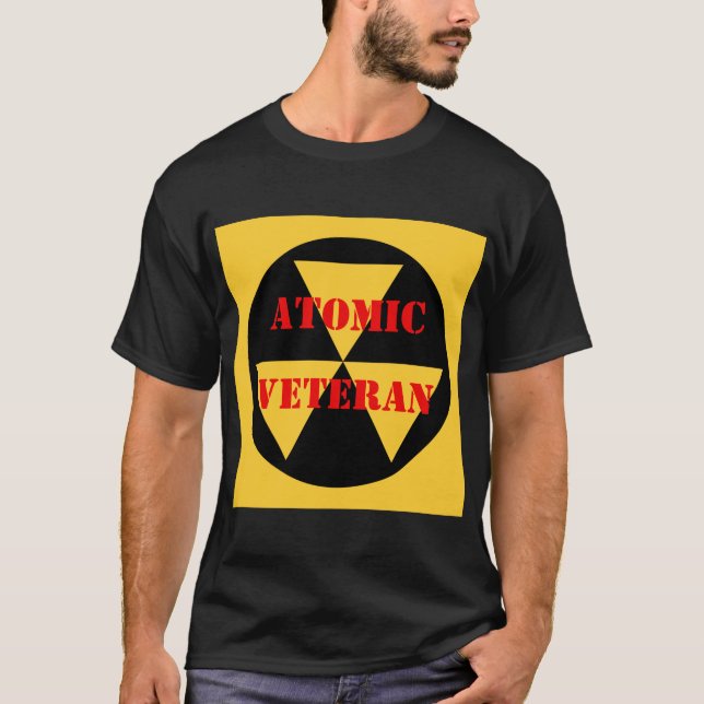 T Shirt Atomic Veteran with Radiation Symbol (Front)