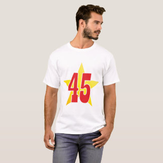 T-shirt Atout 45 d'or sur le blanc (m)