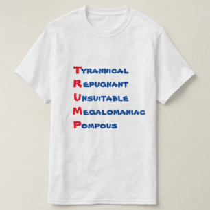 T-shirt "ATOUT drôle - T est pour tyrannique "
