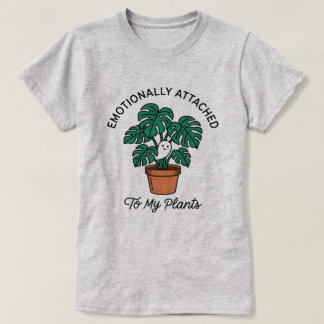 T-shirt Attaché Émotionnellement À Mes Plantes Mignon Fant