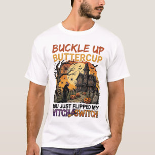 T-shirt Attachez-vous Papillon Sorcière Commutateur Hallow