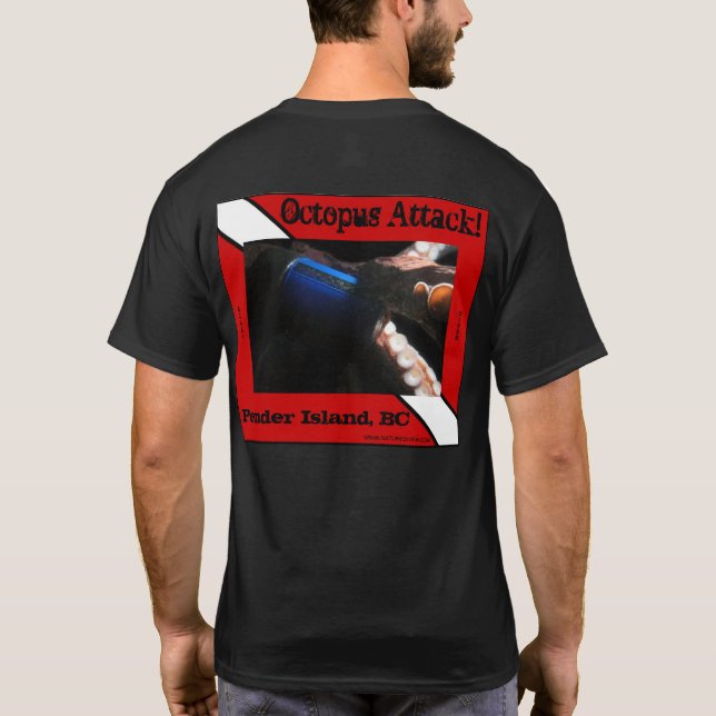 T-shirt Attaque à la pieuvre du plongeur - Chemise (Dos)