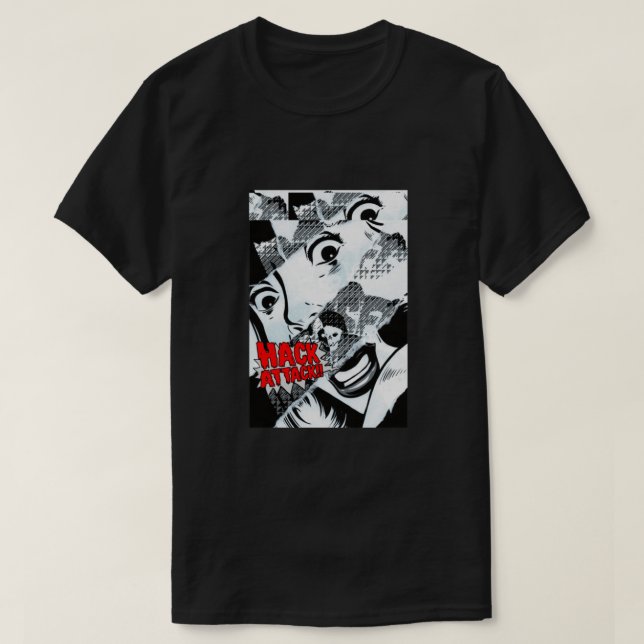T-shirt Attaque au piratage  (Design devant)