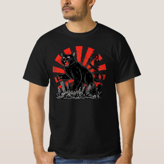T-shirt Attaque de chat Kaiju vintage | Monstre rétro japo