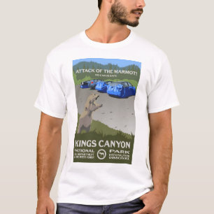 T-shirt Attaque de la Marmot ! - Parc national de Kings Ca