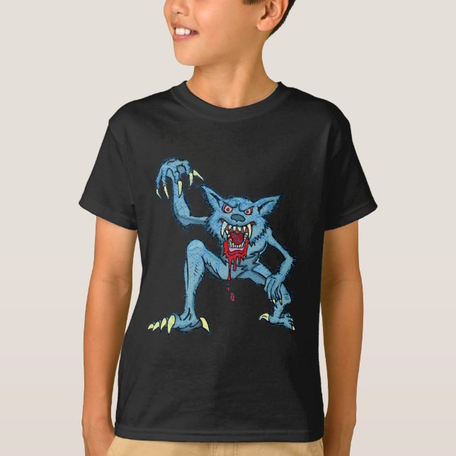T-shirt Attaque de loup-garou (Devant)