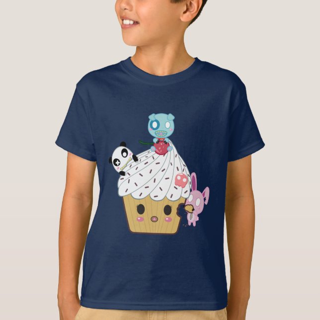 T-shirt Attaque de petit gâteau ! (>_<) (Devant)