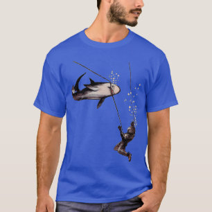 T-shirt Attaque de requin sur un casque Vintage plongée Di