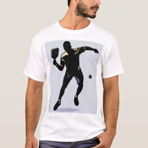 T-SHIRT ATTAQUE DE SILHOUETTE DE PICKLEBALL