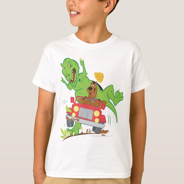 T-shirt Attaque Scooby Doo T-Rex (Devant)