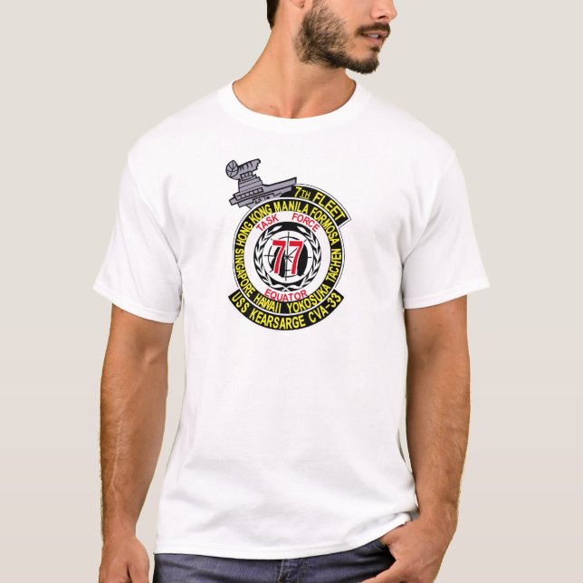 T-shirt Attaque universelle Aircra de CVA-14 USS (Devant)