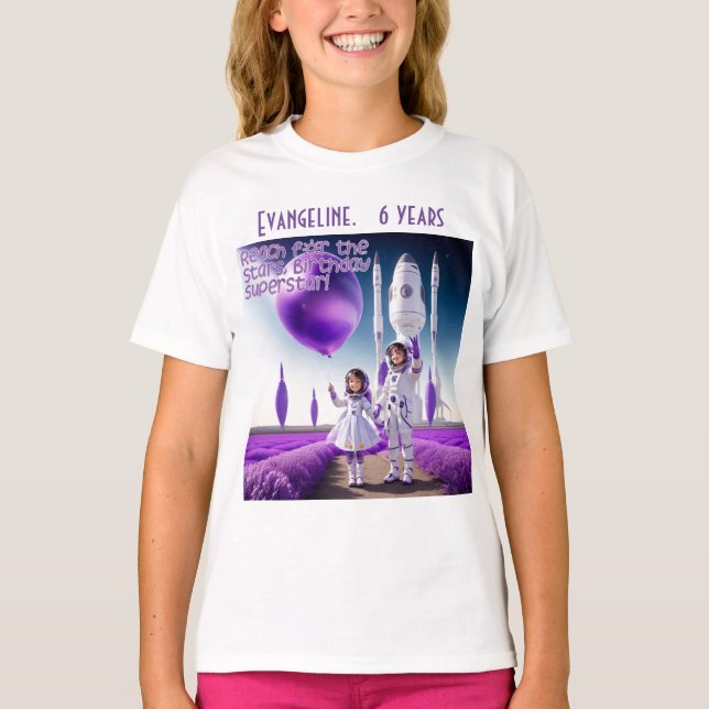 T-shirt Atteindre pour les étoiles, la superstar de l'anni (Devant)