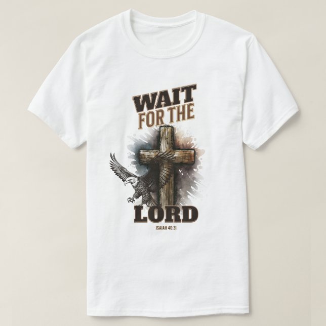 T-shirt Attendez L'Éternel Ésaïe 40:31 (Design devant)