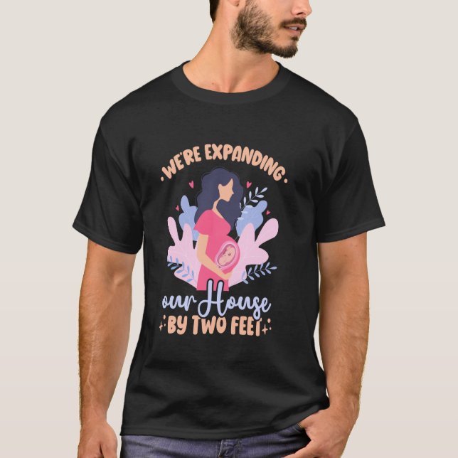 T-shirt Attendez-vous Maman Enceinte Mère Maternité bébé (Devant)