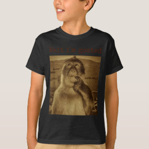 T-shirt Attends Je Suis Goated Drôle Singe Pensant Mème Vi
