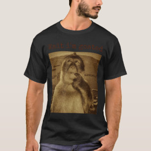 T-shirt Attends Je Suis Goated Drôle Singe Pensant Mème Vi