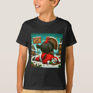 T-shirt Attends Ton Tour Gros Garçon Turquie Père Noël Fun